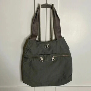 BAGGALLINI Grey Nylon Shoulder/Travel Bag